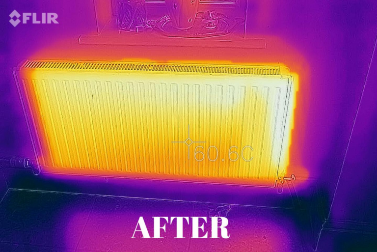 a thermal image showing an improved radiator display
